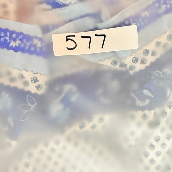 J.Crew Blue White Cotton Prairie Peasant Midi Dress XL Short Sleeve Fairy Cottag - Picture 8 of 8